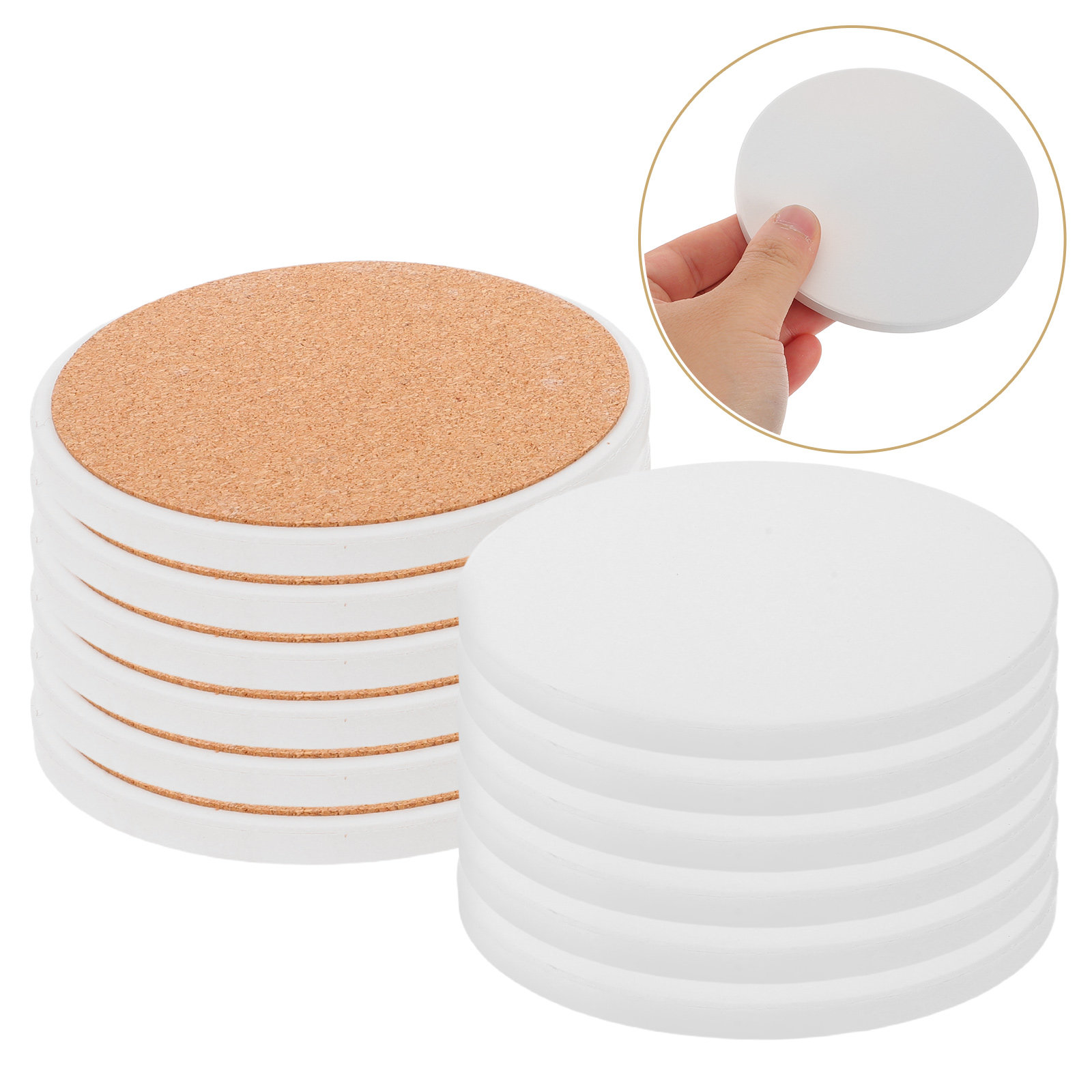 Ceramic Tile Blank - 12 stuks sublimatieonderzetters blanco witte ronde