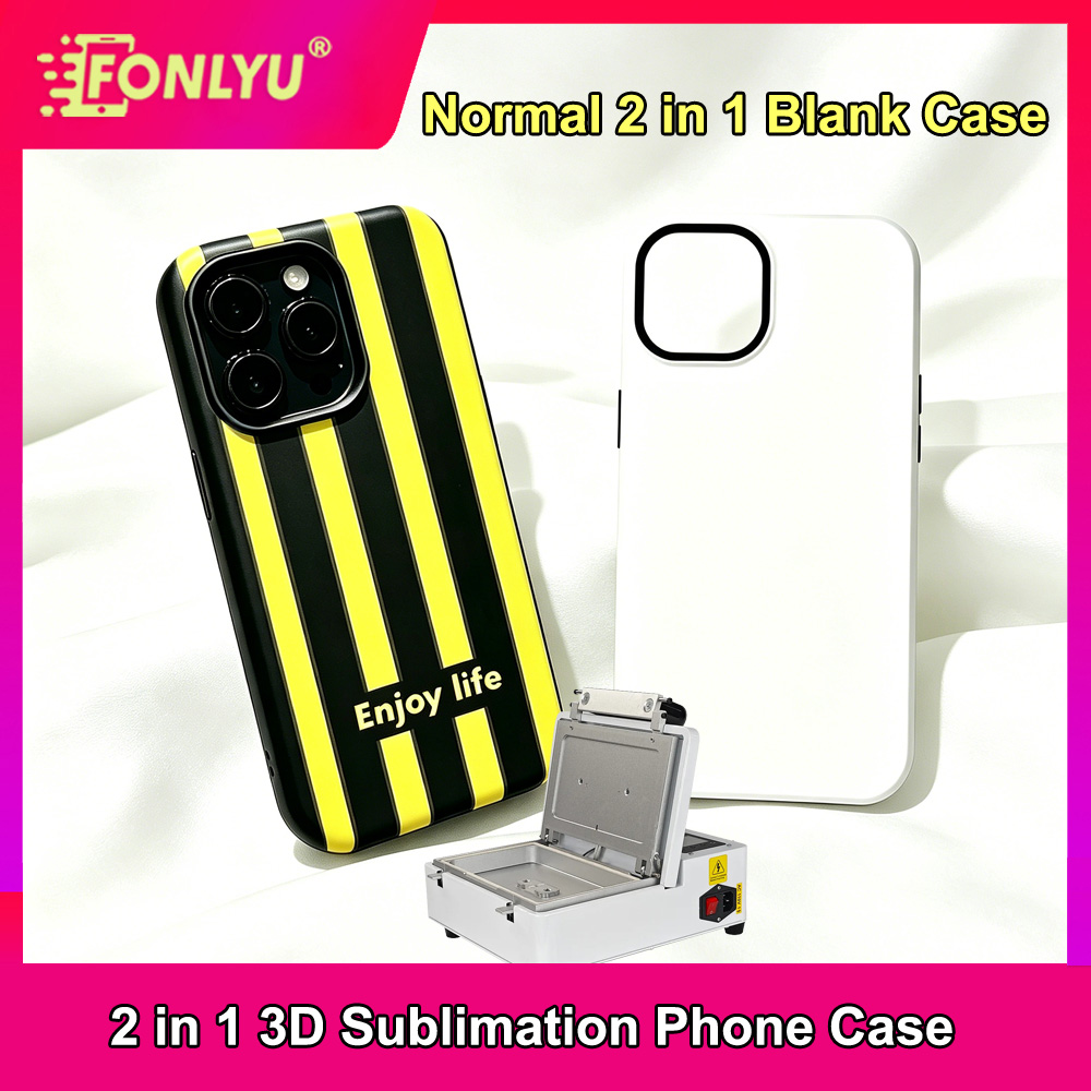 Phone Case Blank Print - FONLYU 10-delige 2-in-1 blanco telefoonhoesjes 3D